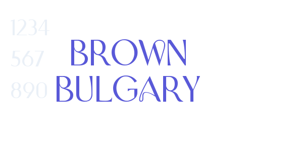 Brown Bulgary font free