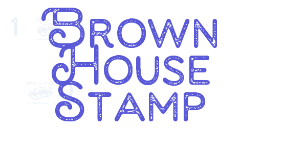 Brown House Stamp font free