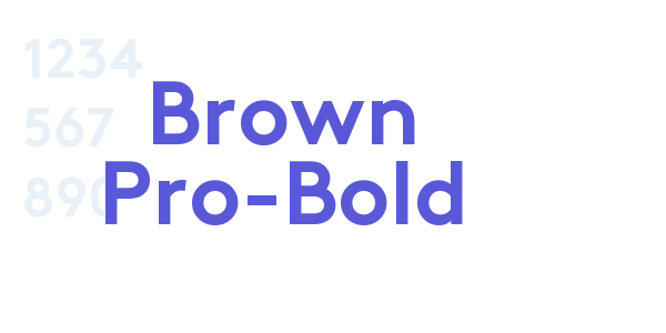 Brown Pro-Bold font