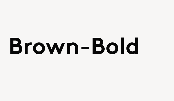 Brown-Bold Font