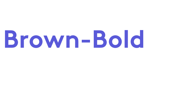 Brown-Bold Font