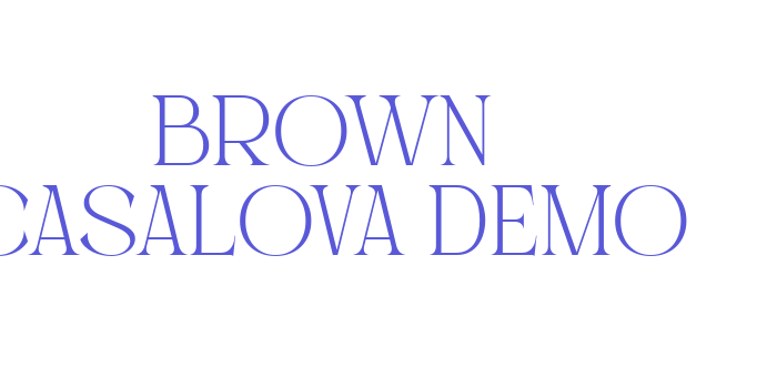 Brown Casalova_Demo Font Download