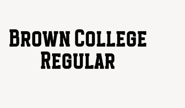 Brown College Regular Font