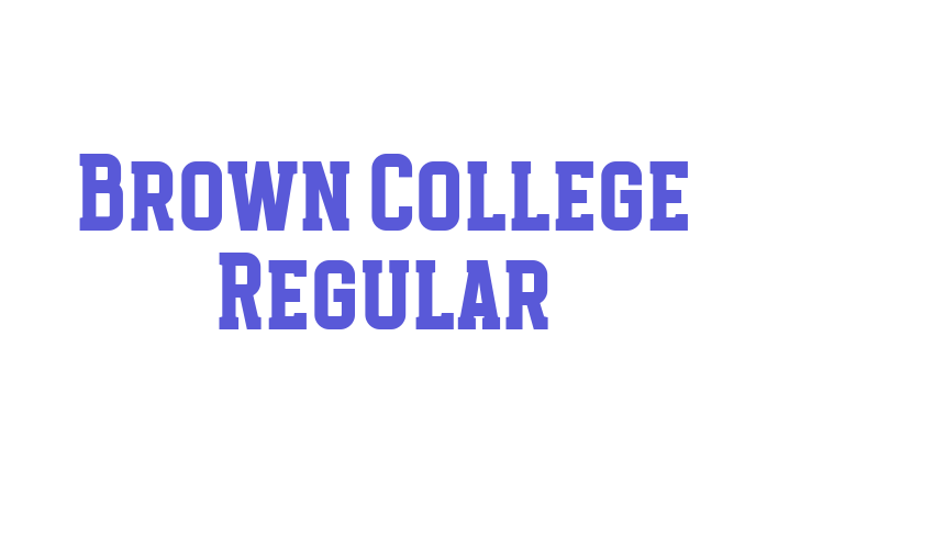 Brown College Regular Font Download