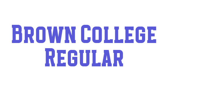 Brown College Regular Font Download