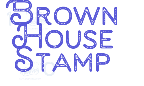 Brown House Stamp Font Download