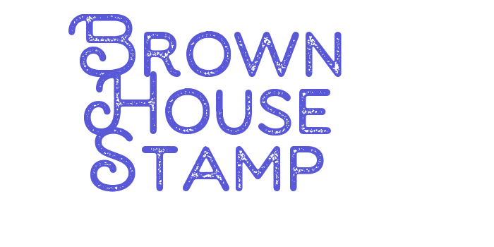 Brown House Stamp Font Download