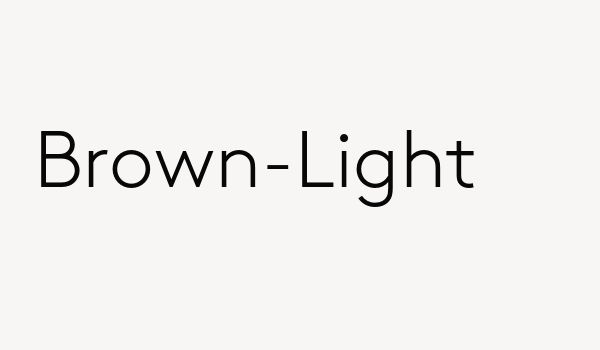 Brown-Light Font