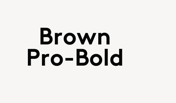 Brown Pro-Bold Font