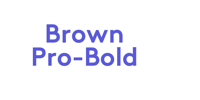 Brown Pro-Bold Font Download