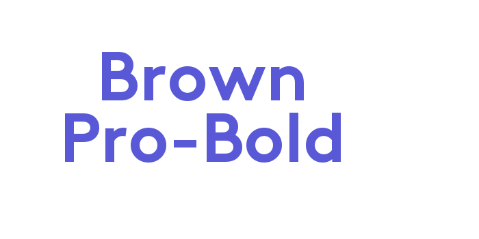 Brown Pro-Bold Font