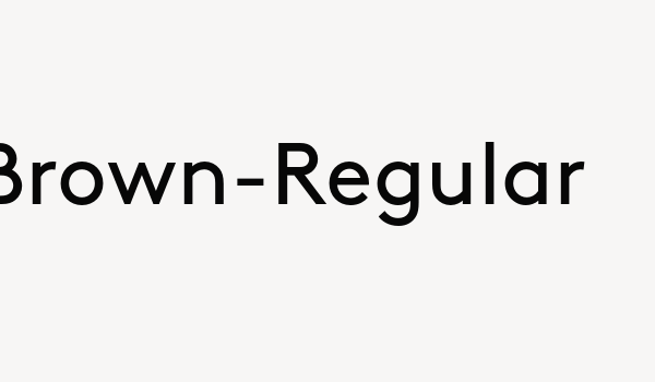 Brown-Regular Font