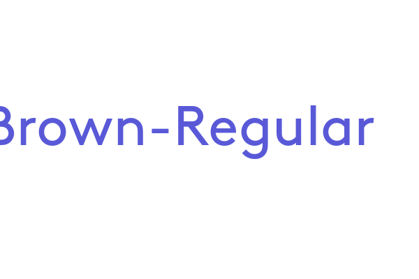 Brown-Regular Font