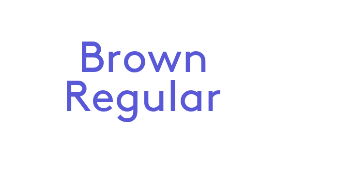 Brown-Regular Font Download