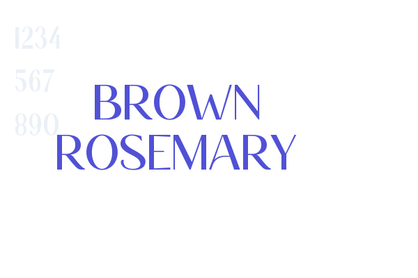 Brown Rosemary