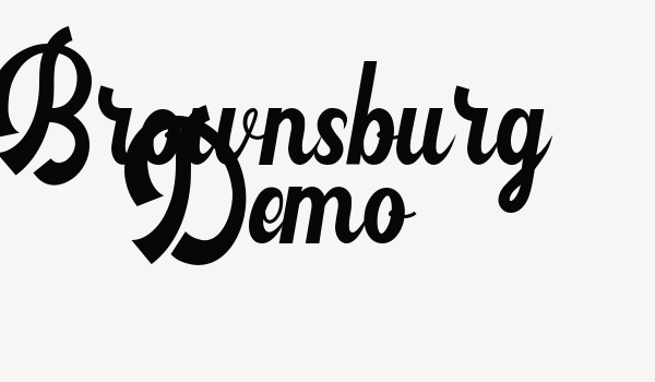 Brownsburg Demo Font