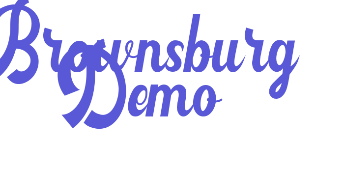 Brownsburg Demo Font