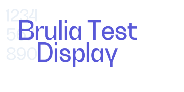 Brulia Test Display font free