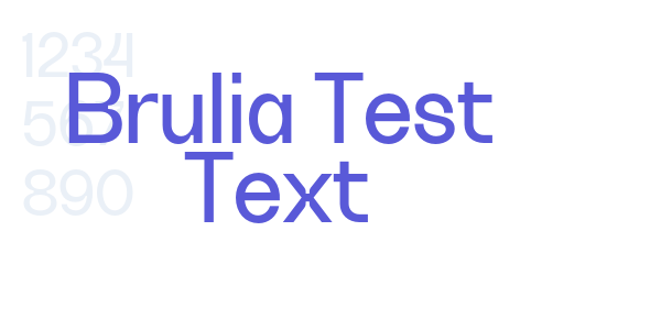 Brulia Test Text font free