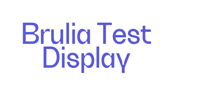 Brulia Test Display Font Download