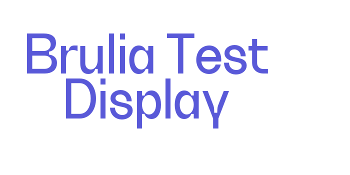 Brulia Test Display Font