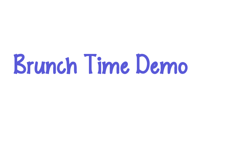 Brunch Time Demo Font Download