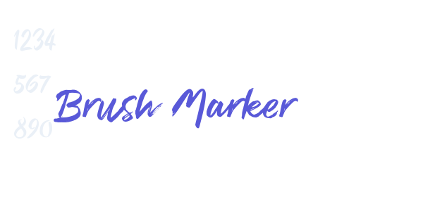 Brush Marker font free