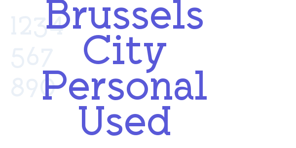 Brussels City Personal Used font