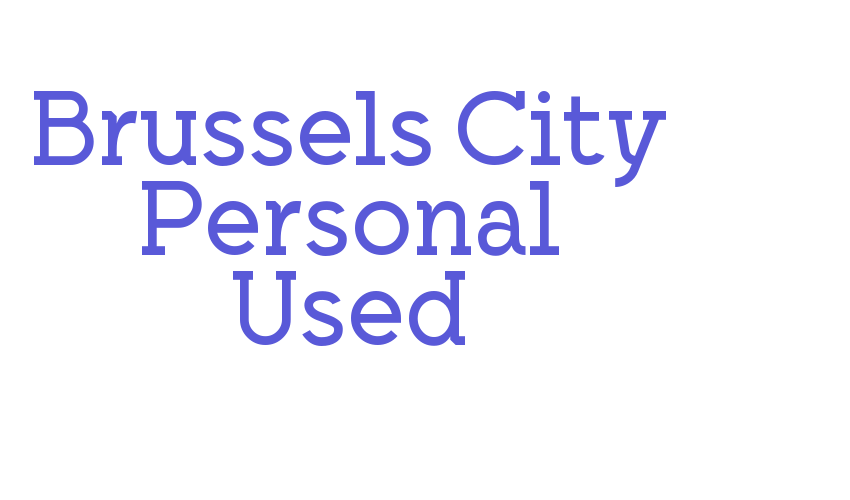 Brussels City Personal Used Font Download