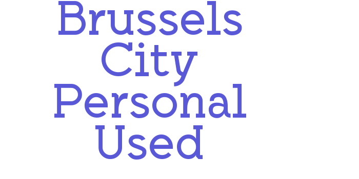 Brussels City Personal Used Font Download