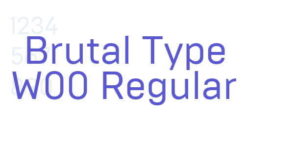 Brutal Type W00 Regular font free