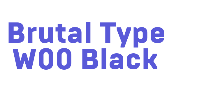 Brutal Type W00 Black Font