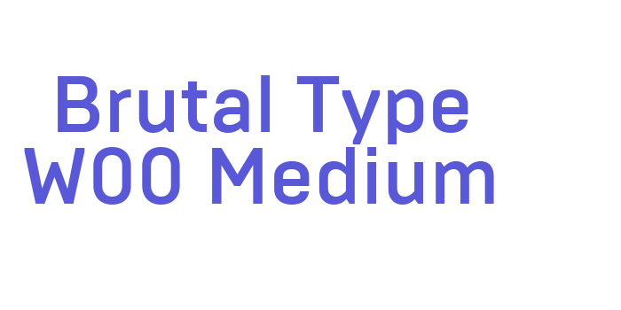 Brutal Type W00 Medium Font Download