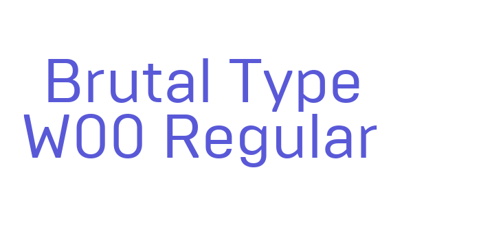 Brutal Type W00 Regular Font Download