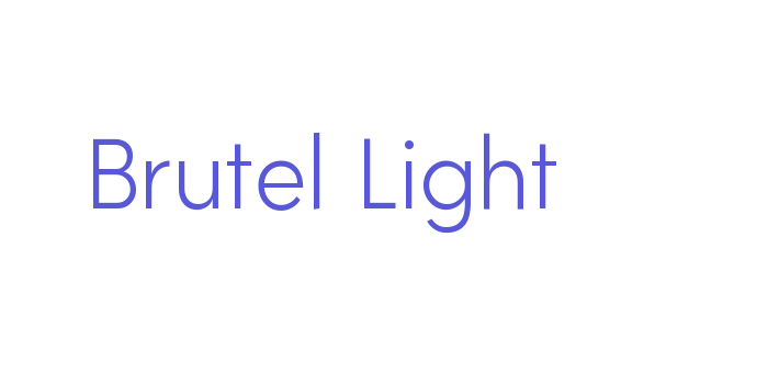 Brutel Light Font Download