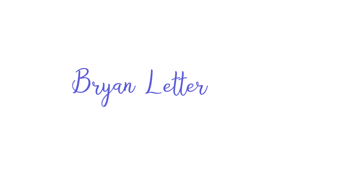 Bryan Letter Font Download