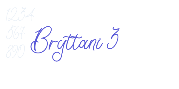 Bryttani 3 font