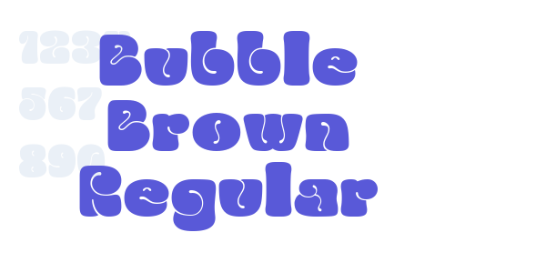 Bubble Brown Regular font