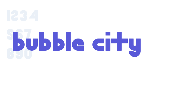 Bubble City font free