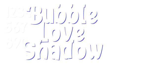 Bubble Love Shadow font