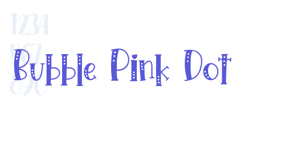 Bubble Pink Dot font