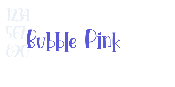 Bubble Pink font