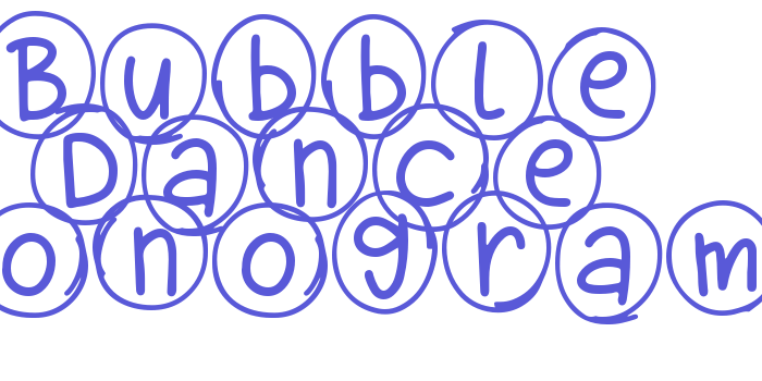 Bubble Dance Monogram Font Download