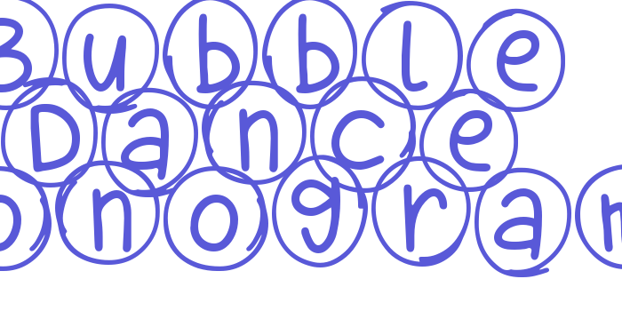 Bubble Dance Monogram Font