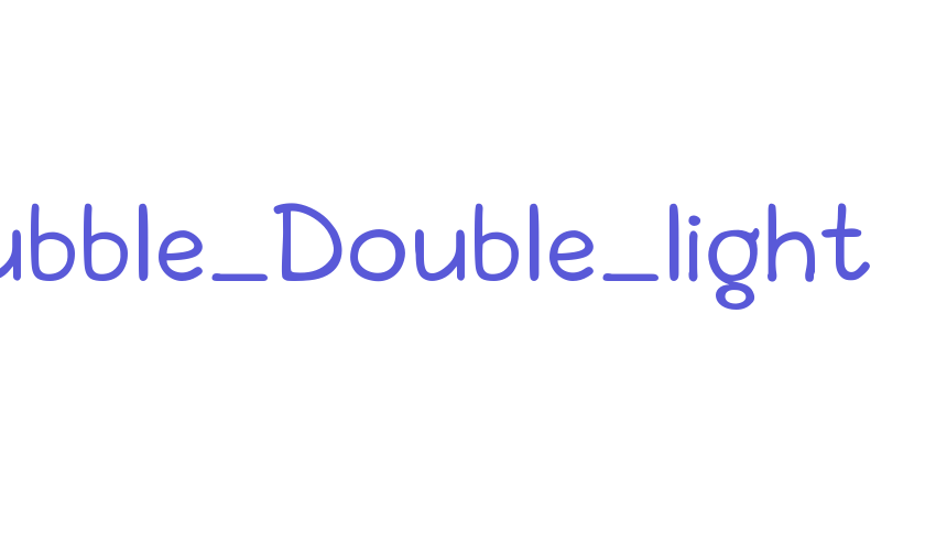 Bubble_Double_light Font Download