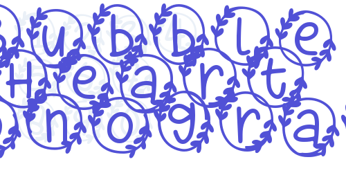 Bubble Heart Monogram-font-download