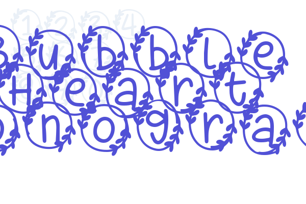 Bubble Heart Monogram