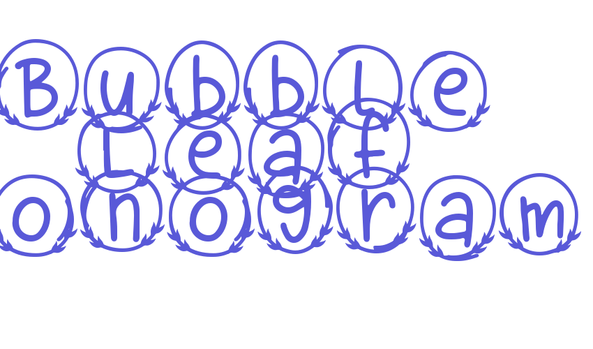 Bubble Leaf Monogram Font Download