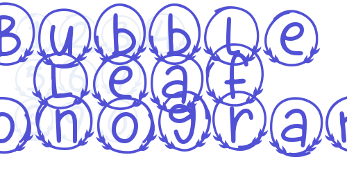 Bubble Leaf Monogram-font-download