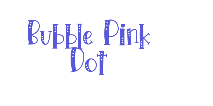 Bubble Pink Dot Font